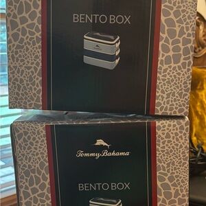 Tommy Bahama Bento Box with Blue and White Design